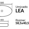 Keramické umývadlo LEA rozmery